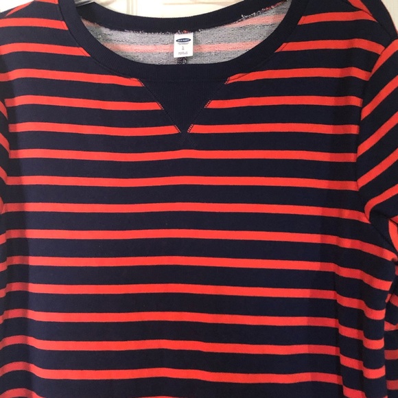 Old Navy • NWT • Red & Navy Blue Striped Sweater Dress - Picture 2 of 12